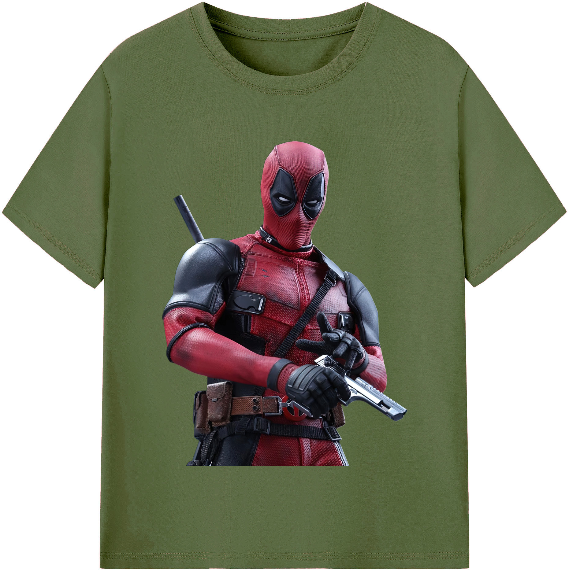 （画像用） Deadpool デッドプール 綿100％半袖Tシャツ（フロントプリント）